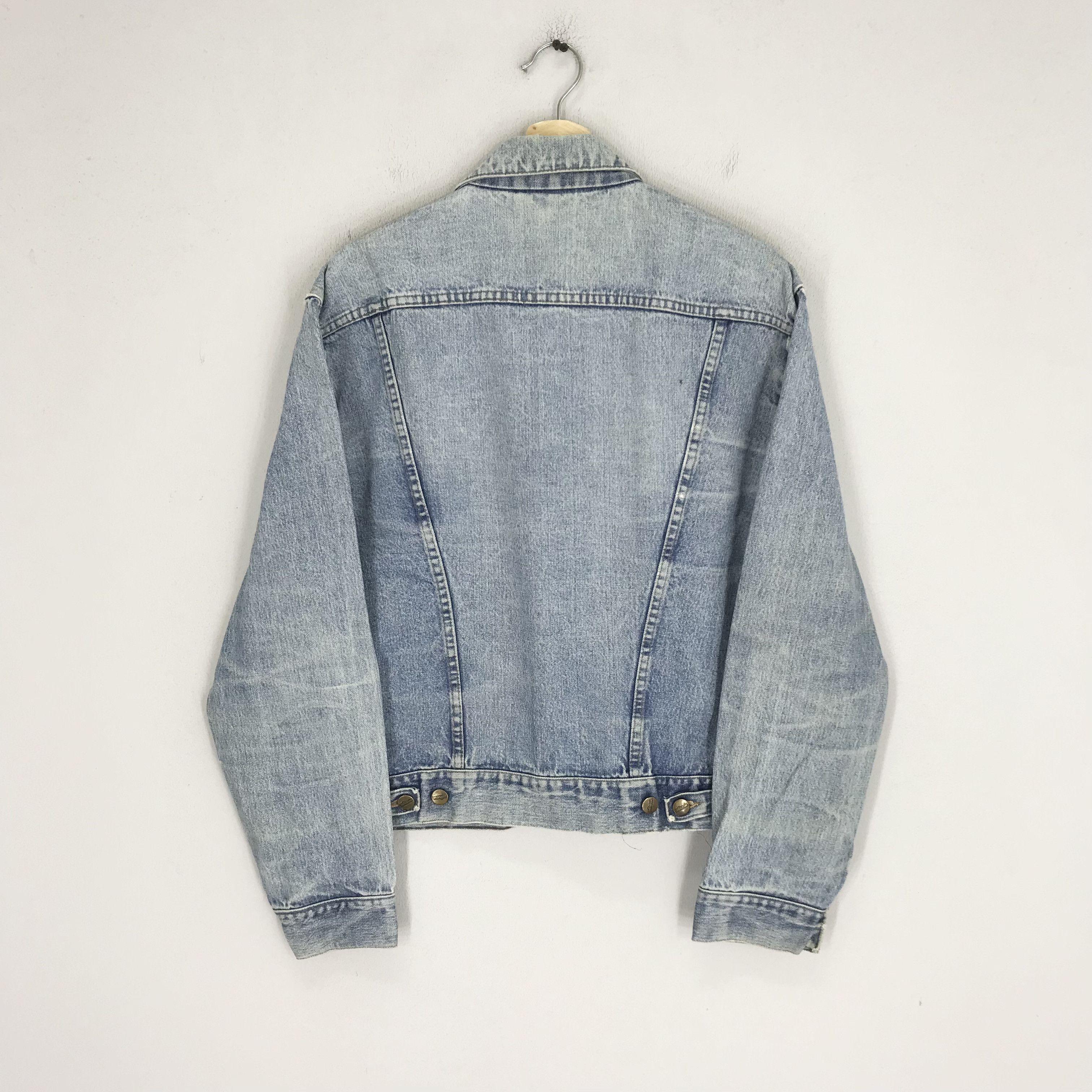 Vintage × Wrangler Vintage 90s Wrangler Stone Wash Denim Jeans Trucker Jacket Size US M / EU 48-50 / 2 - 2 Thumbnail