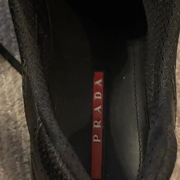 Prada Prada America's Cup Black Red 9 Leather Low Tops Size US 9 / EU 42 - 2 Thumbnail