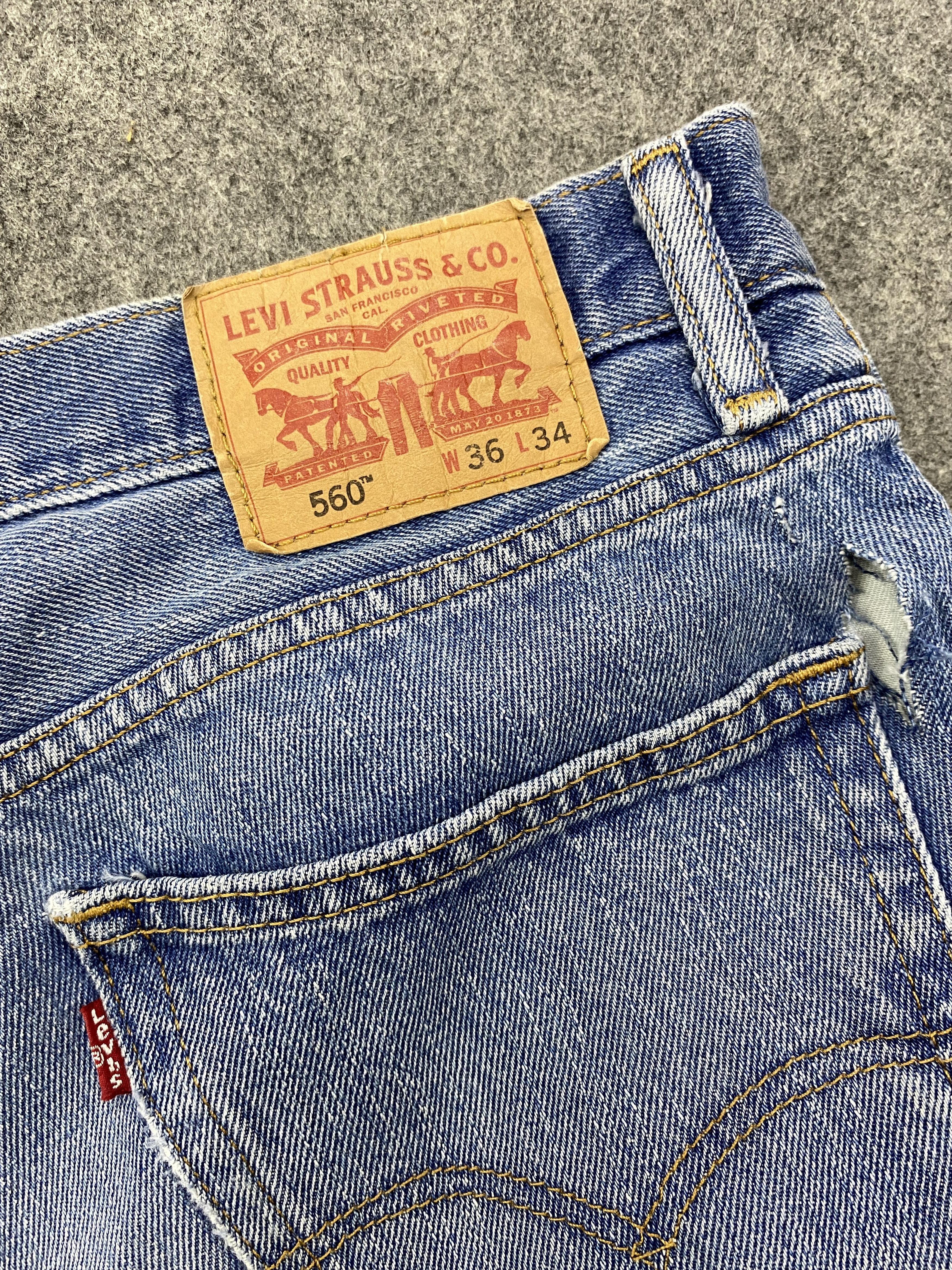 Japanese Brand Blue Distressed Vintage Levi's 560 38x33 Denim -SJ026 Size US 34 / EU 50 - 10 Thumbnail