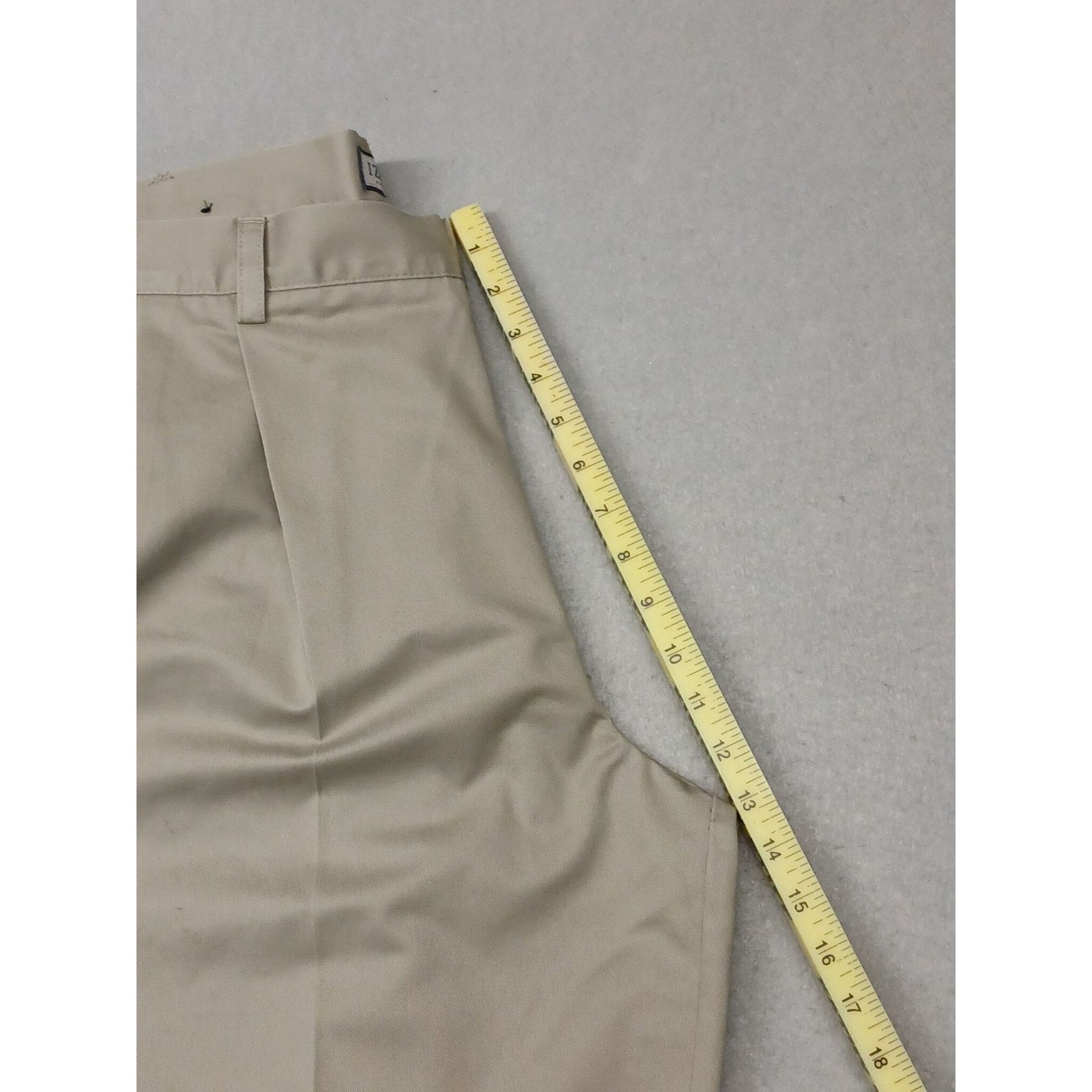 Izod Izod (42x30) Men's Beige Khaki Relaxed Straight Dress Slacks Size US 42 / EU 58 - 6 Thumbnail