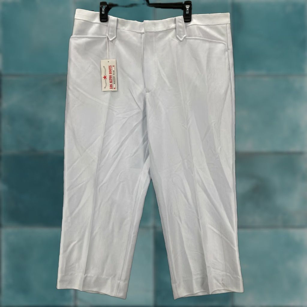 Vintage Los Altos Boots Mens Size 42 Western Straight Leg Pants NWT NWT Snap Pocket Pleated Belt Loops White - 42 - Regular - Men - Western - Pants Size US 40 / EU 56 - 1 Thumbnail