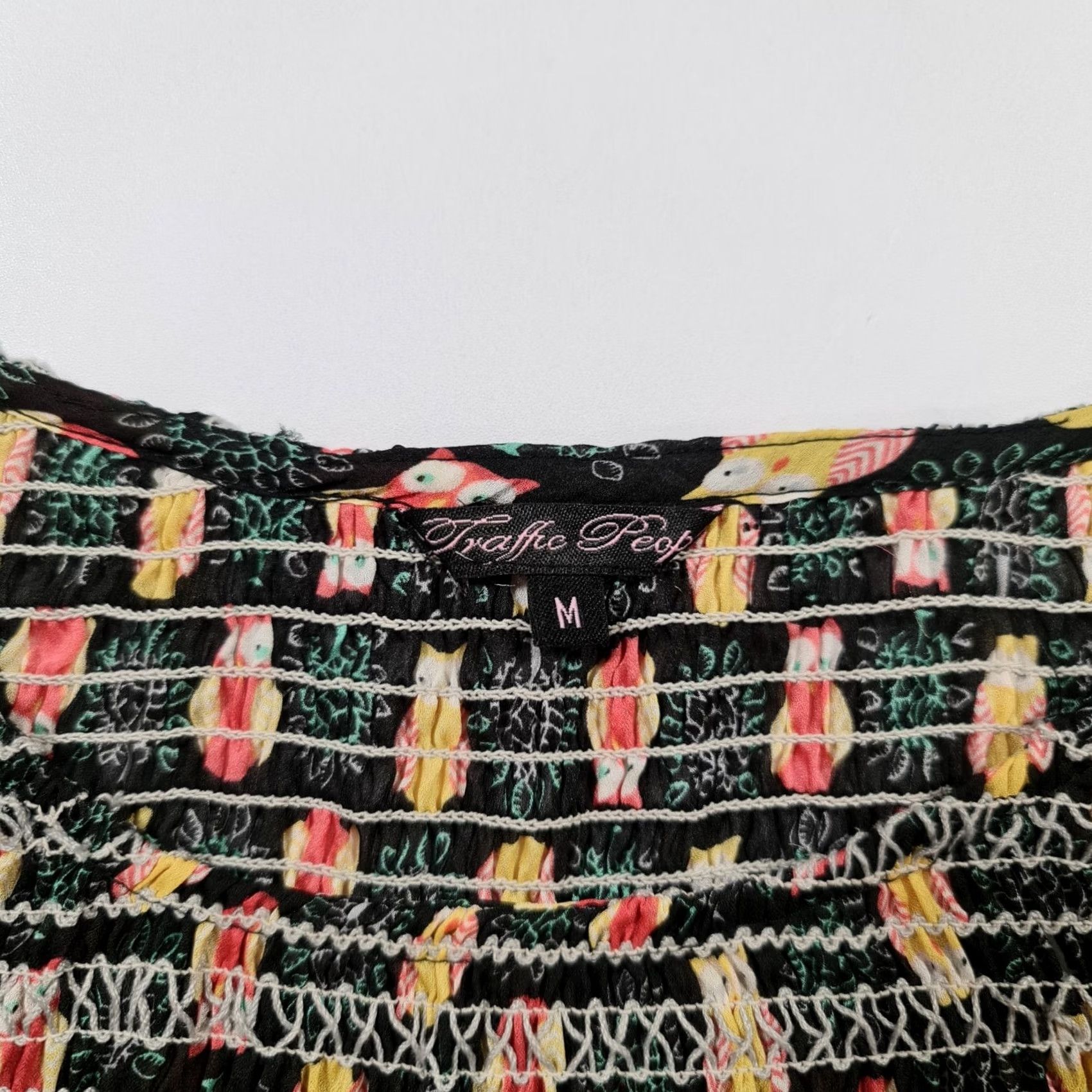 Vintage Traffic People Womens Dress Black Knee Length A-Line Sleeveless Owl Print Shirt* (Note: No new information added) Size M / US 6-8 / IT 42-44 - 3 Thumbnail