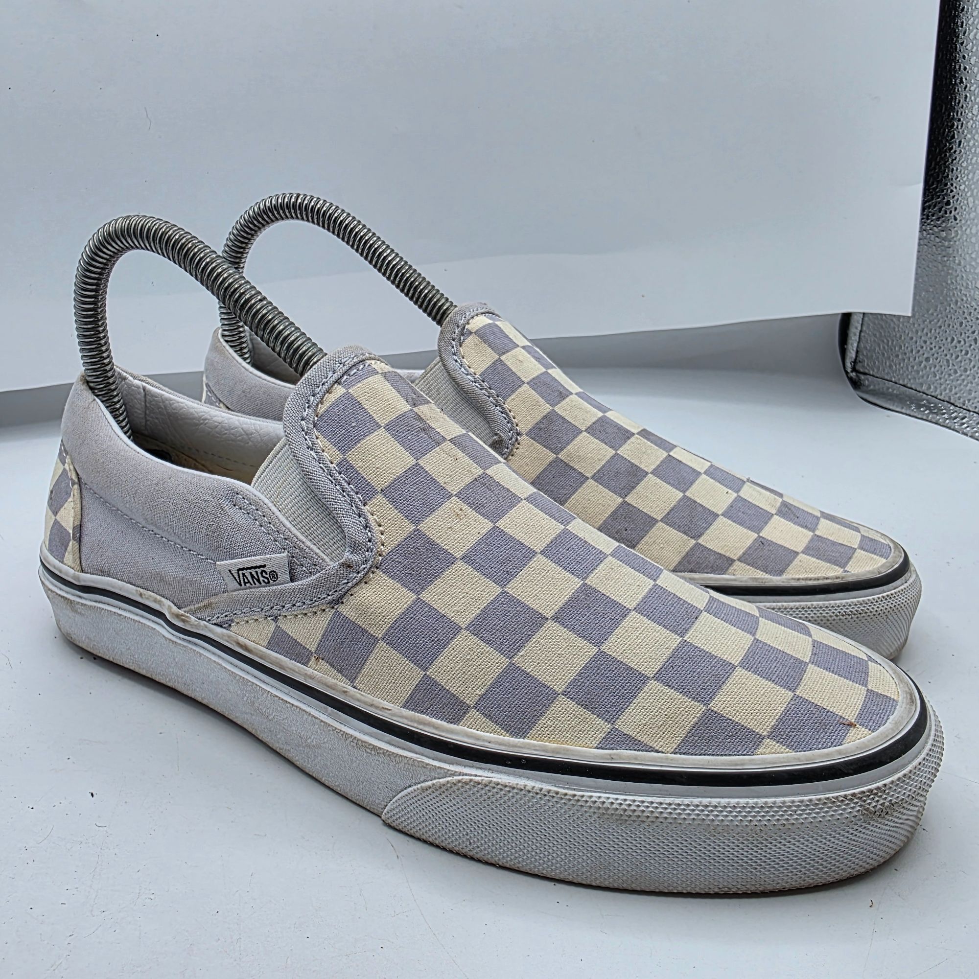 Vans Vans Checkerboard Slip-On Shoes Womens Size 7 Purple Beige C Size US 7 / IT 37 - 1 Thumbnail