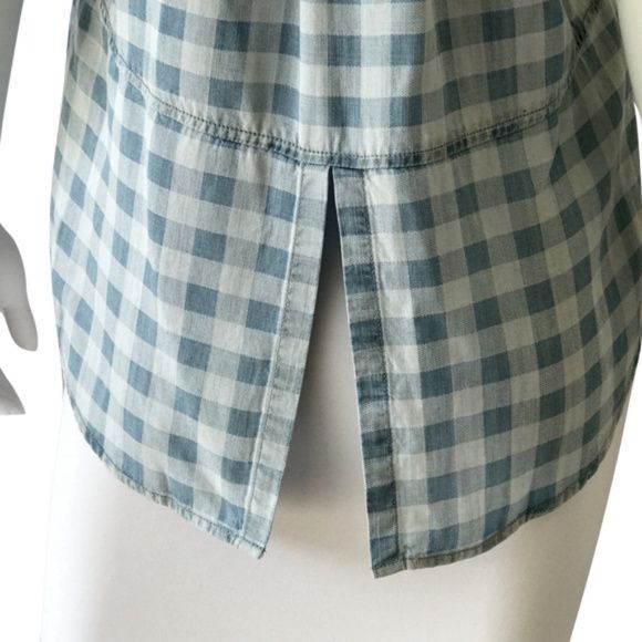 Anthropologie Cloth & Stone Sleeveless Checkered Button-Down Shirt Size S / US 4 / IT 40 - 4 Thumbnail