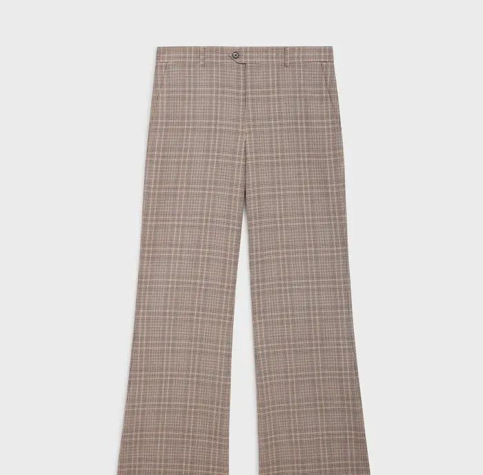 Celine o1w1db10525 2P6139 Bootcut Pant in Brown/Beige Size US 38 / EU 54 - 1 Thumbnail