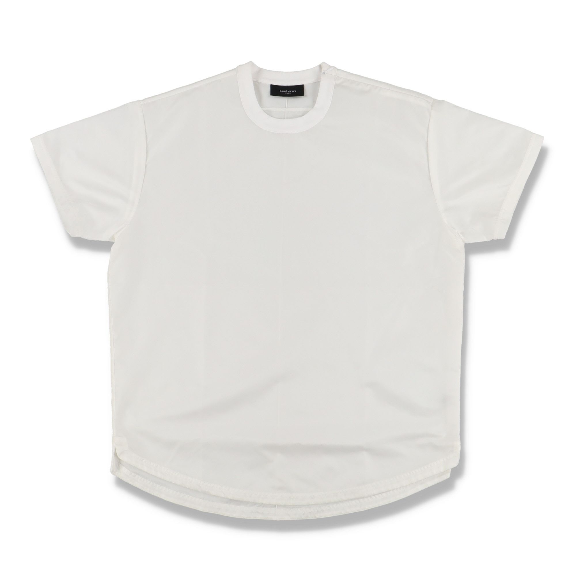 Givenchy 1 of 1 White Satin Curved Hem Oversized T-Shirt Size US M / EU 48-50 / 2 - 1 Thumbnail