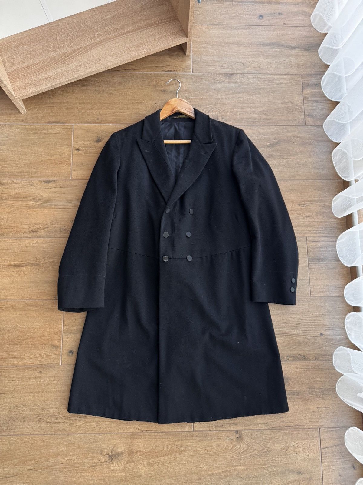 Vintage Vintage Black Frock Coat Elegance 50s Double-Breasted Jacket Size US M / EU 48-50 / 2 - 9 Thumbnail