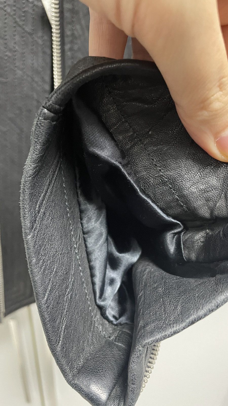 Rick Owens 13f/w Limited leather jacket *mint Hidden hood on neck Size US L / EU 52-54 / 3 - 12 Thumbnail