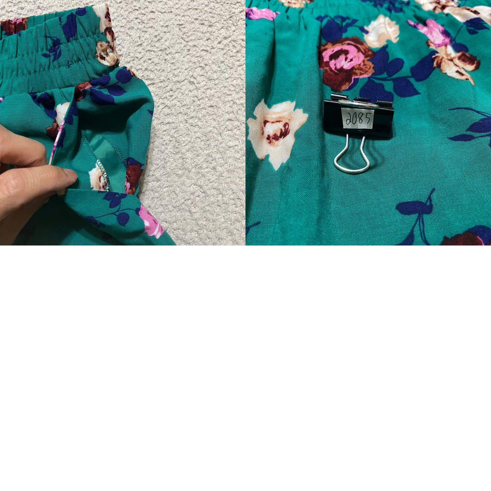 Apt. 9 Apt. 9 Shorts Womens 2XL Green Floral Pull On Elastic Waist Pockets Inseam 3" Size 40" / US 18 - 8 Thumbnail