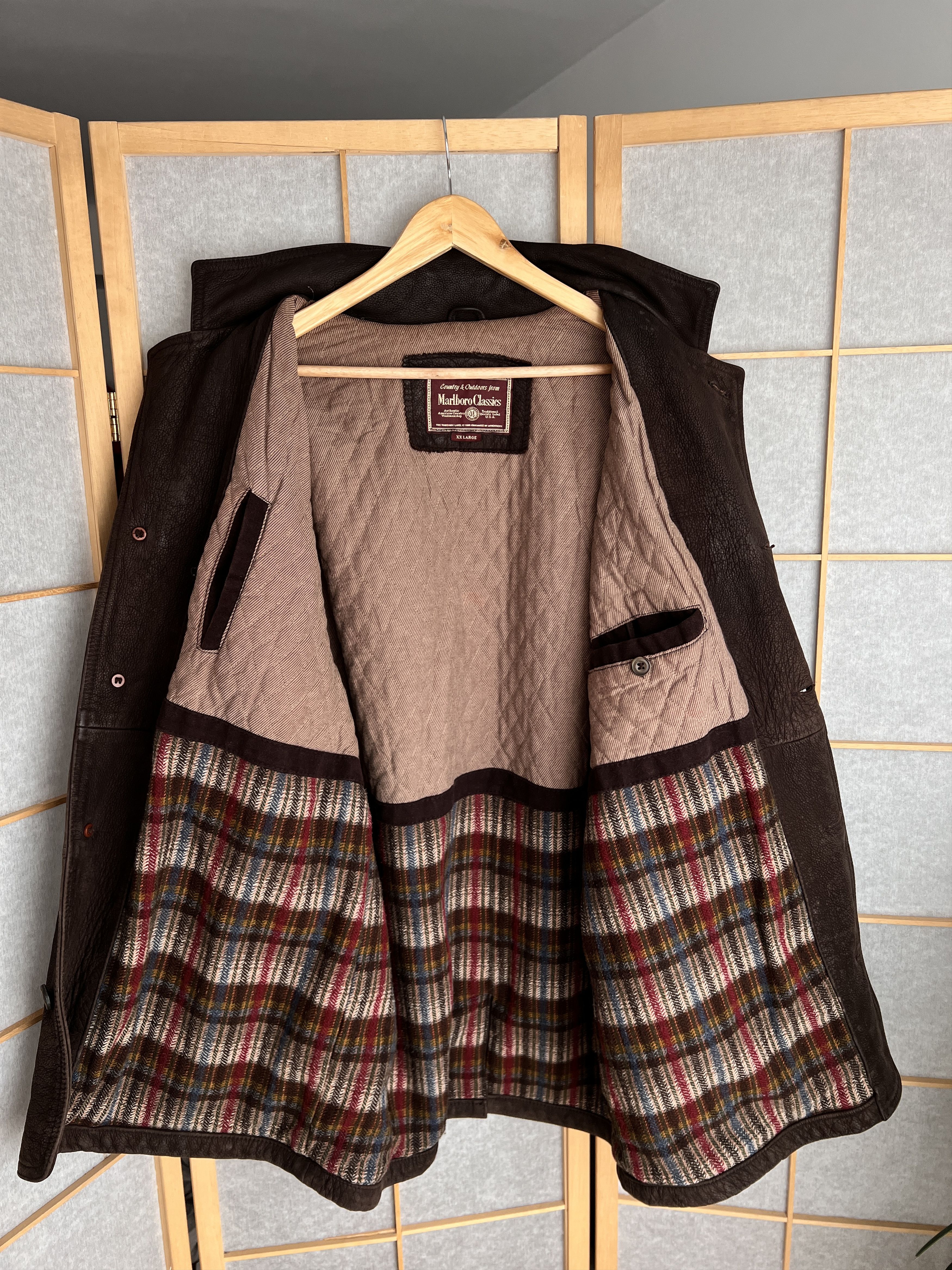 Marlboro Classics Archive! Marlboro Classics vintage 90s leather coat jacket Size US XXL / EU 58 / 5 - 13 Thumbnail