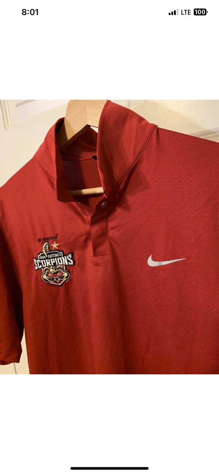 Nike × Tiger Woods Nike mens sz s polo red San Antonio Scorpions tiger woods Size US S / EU 44-46 / 1 - 1 Thumbnail