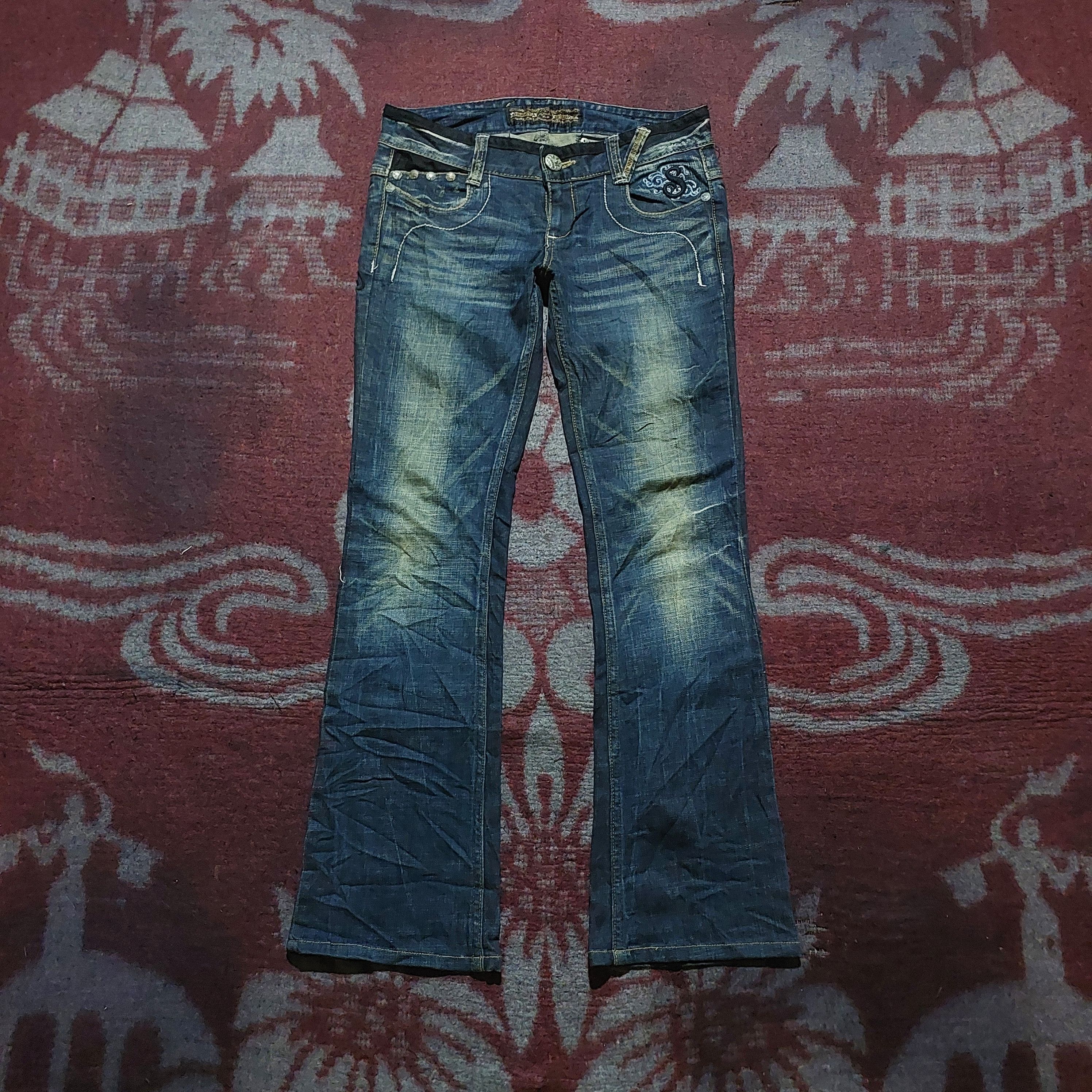 Hysteric Glamour Studio R.P Butterfly Embroidered Studded bootcut Denim Size US 32 / EU 48 - 3 Thumbnail