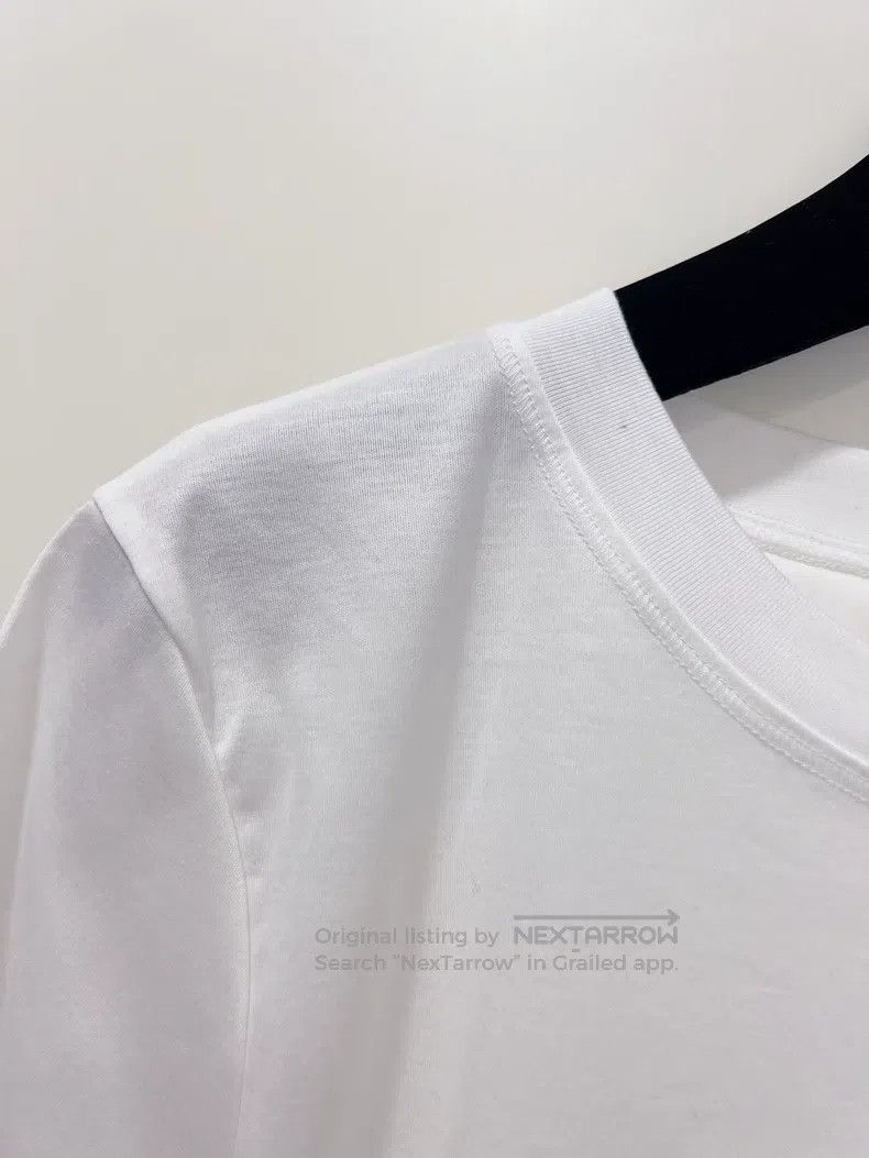Hermes Hermes White Single Pocket Embroidered Short Sleeve T-Shir Size S / US 4 / IT 40 - 4 Thumbnail