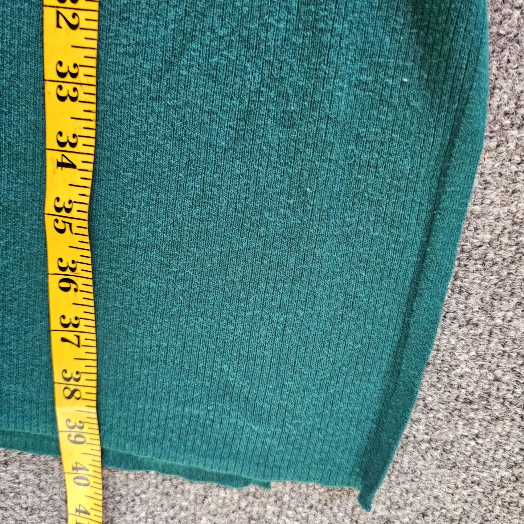 J. Jill J Jill Cardigan Sweater Womens XL Green Ribbed Long Sleeve Duster Casual Knit Silk Blend Pockets Size XL / US 12-14 / IT 48-50 - 6 Thumbnail