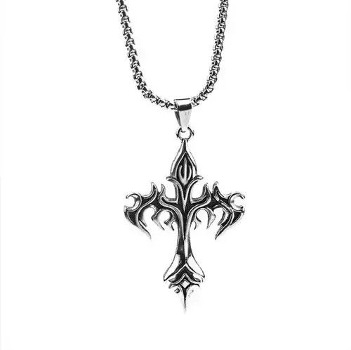 High Sport x Jewelry Goth Pendant Necklace in Silver, Men's