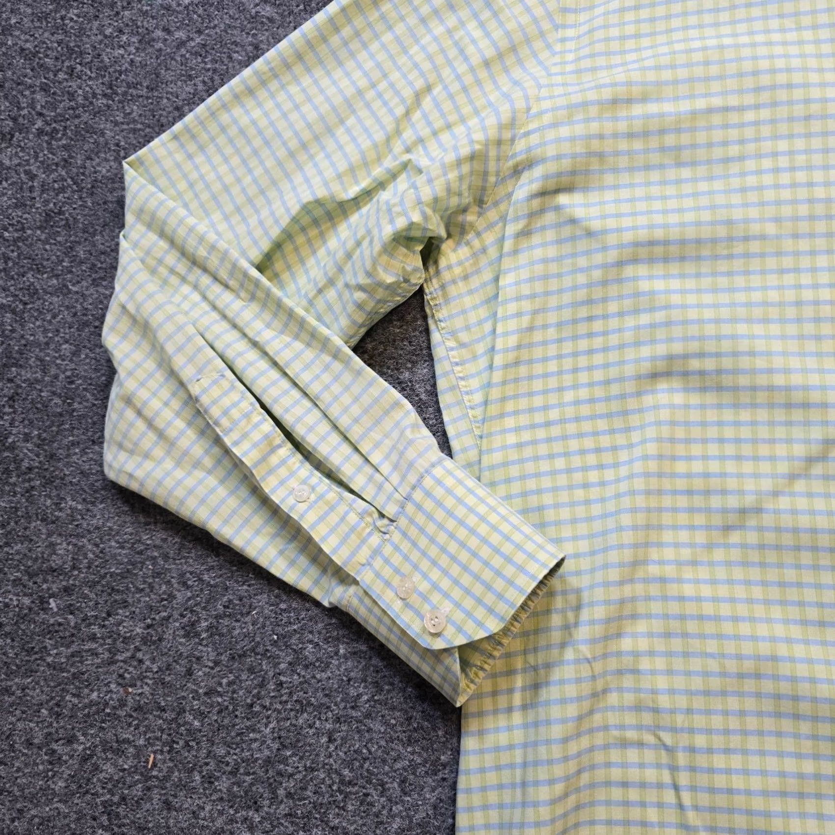 Lacoste Lacoste Shirt Mens 44 Yellow Plaid Button Logo Long Sleeve Career Preppy Classic Size US XXL / EU 58 / 5 - 5 Thumbnail