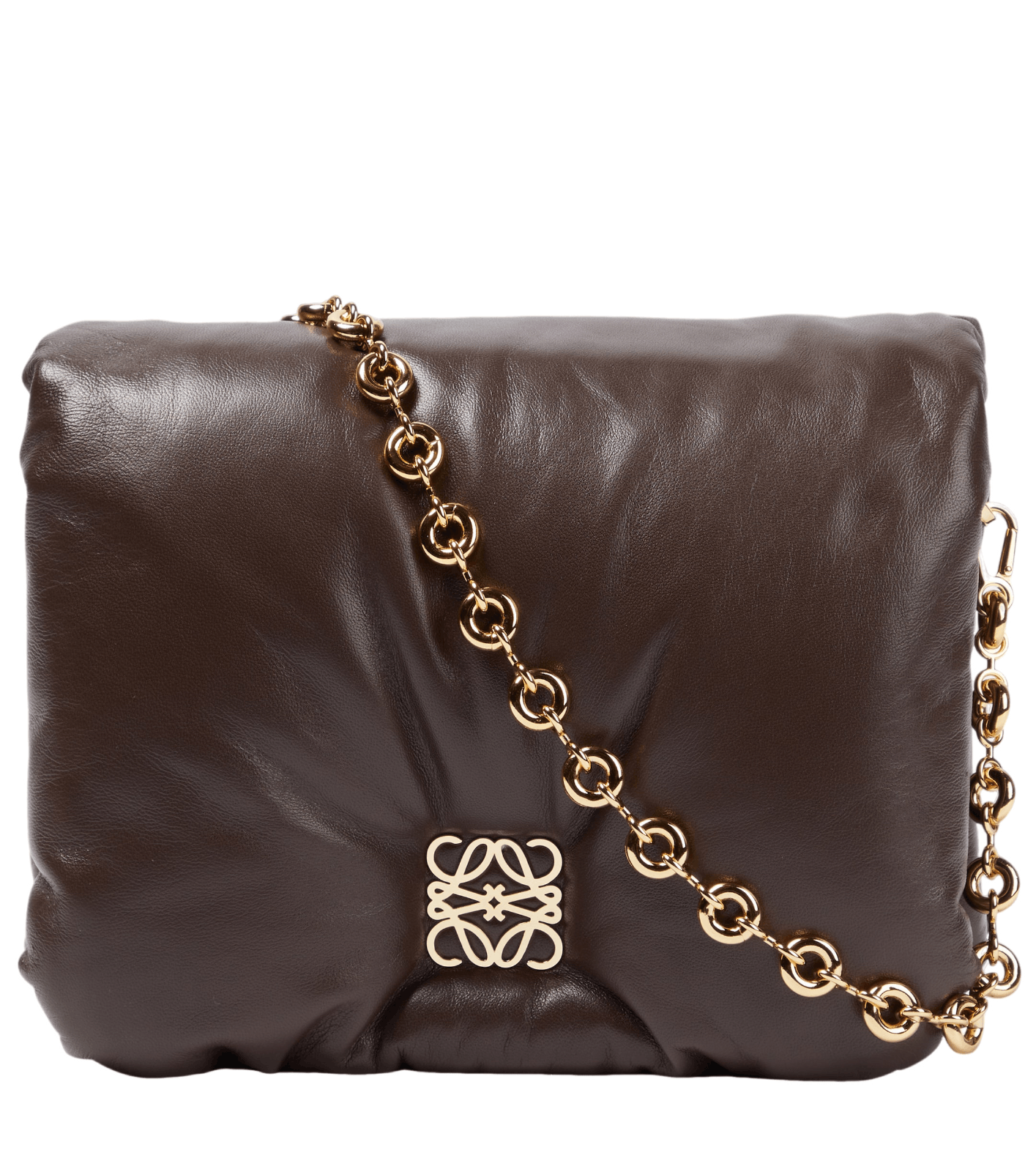 LOEWE Goya Small Puffer Dark Chocolate Nappa Lthr Hbag