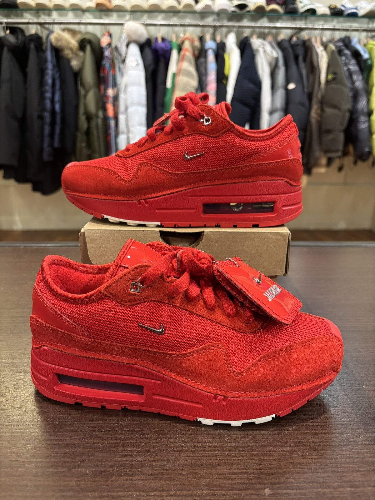Jacquemus × Nike Nike Air Max 1 ‘86 Jacquemus Mystic Red Size US 5 / IT 35 - 1 Thumbnail