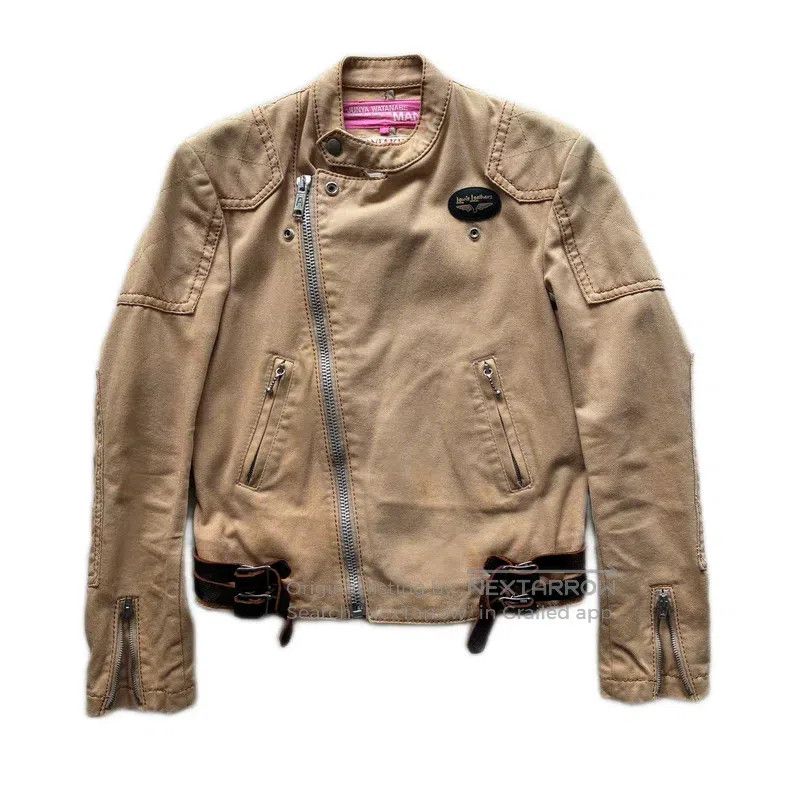 Junya Watanabe Junya Watanabe Khaki Moto Jacket Size US S / EU 44-46 / 1 - 1 Thumbnail