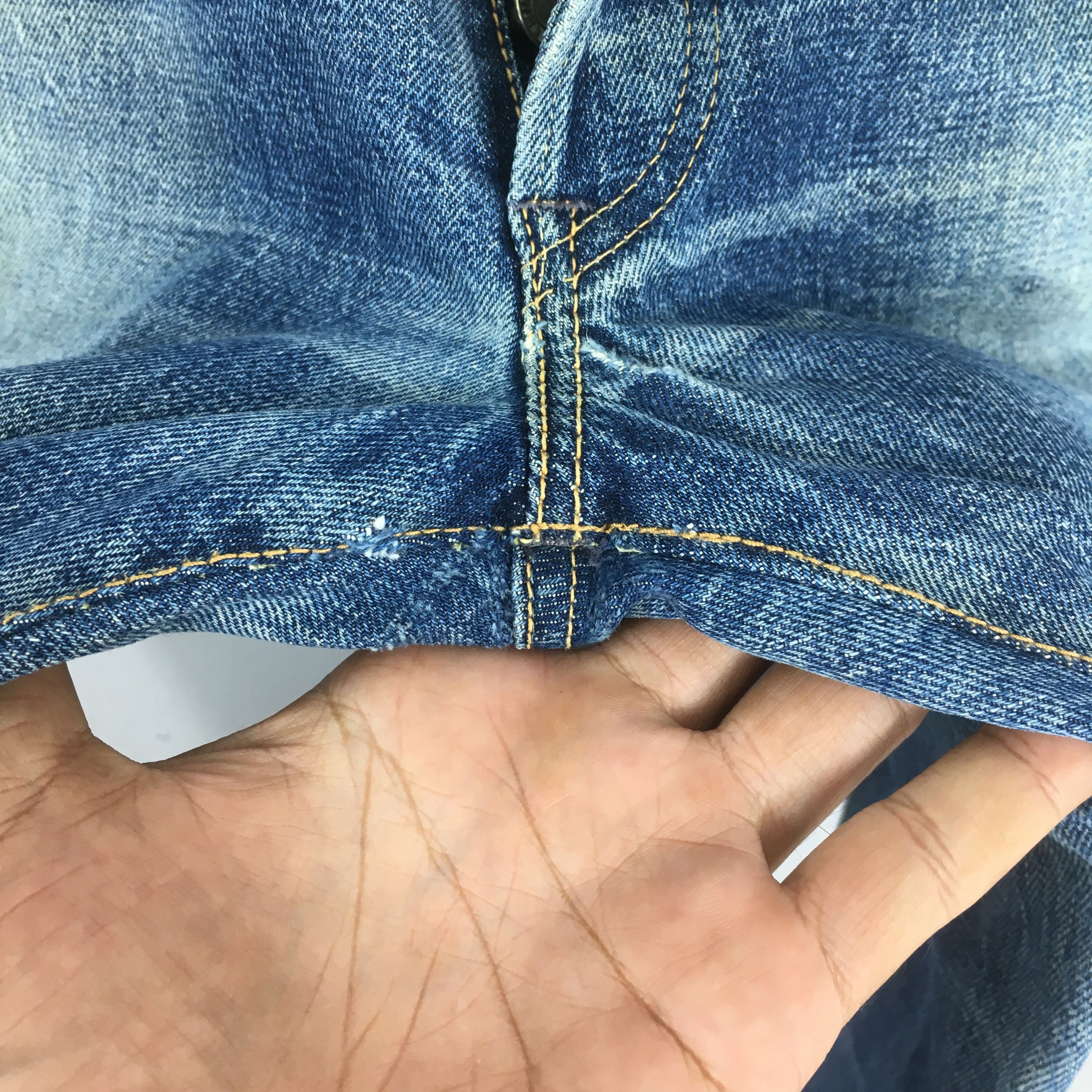 Eternal Size 28x29 Vintage 90s Sewing Chop Crafted Japan Jeans S97 Size US 28 / EU 44 - 7 Thumbnail