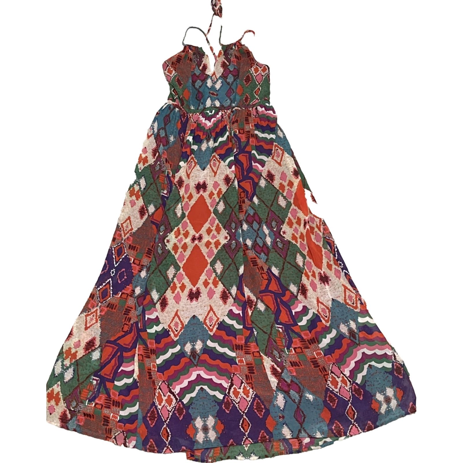 Anthropologie Anthropologie Maeve Tarana Maxi Dress Sz 8 Multi Color Mixed Print Boho Size M / US 6-8 / IT 42-44 - 4 Thumbnail
