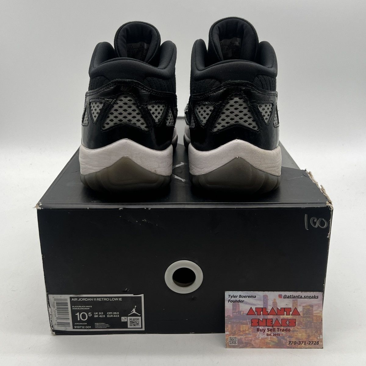 Jordan Brand Air Jordan 11 low IE Black white Size US 10.5 / EU 43-44 - 3 Thumbnail