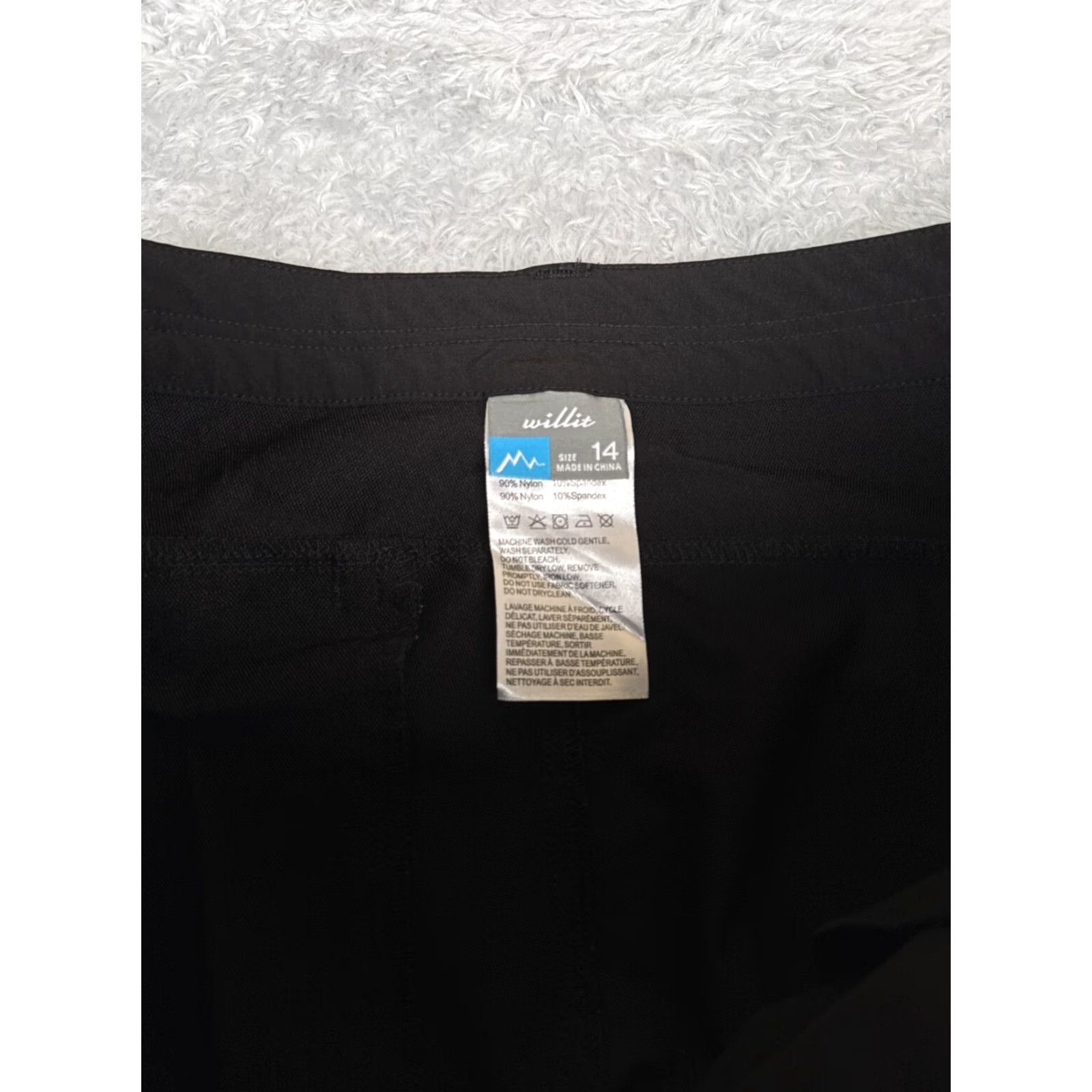 Vintage Kirkland Women's Pants 14 Black Straight Leg Nylon Blend Cargo Casual 35x32 Size 36" / US 14 / IT 50 - 6 Thumbnail