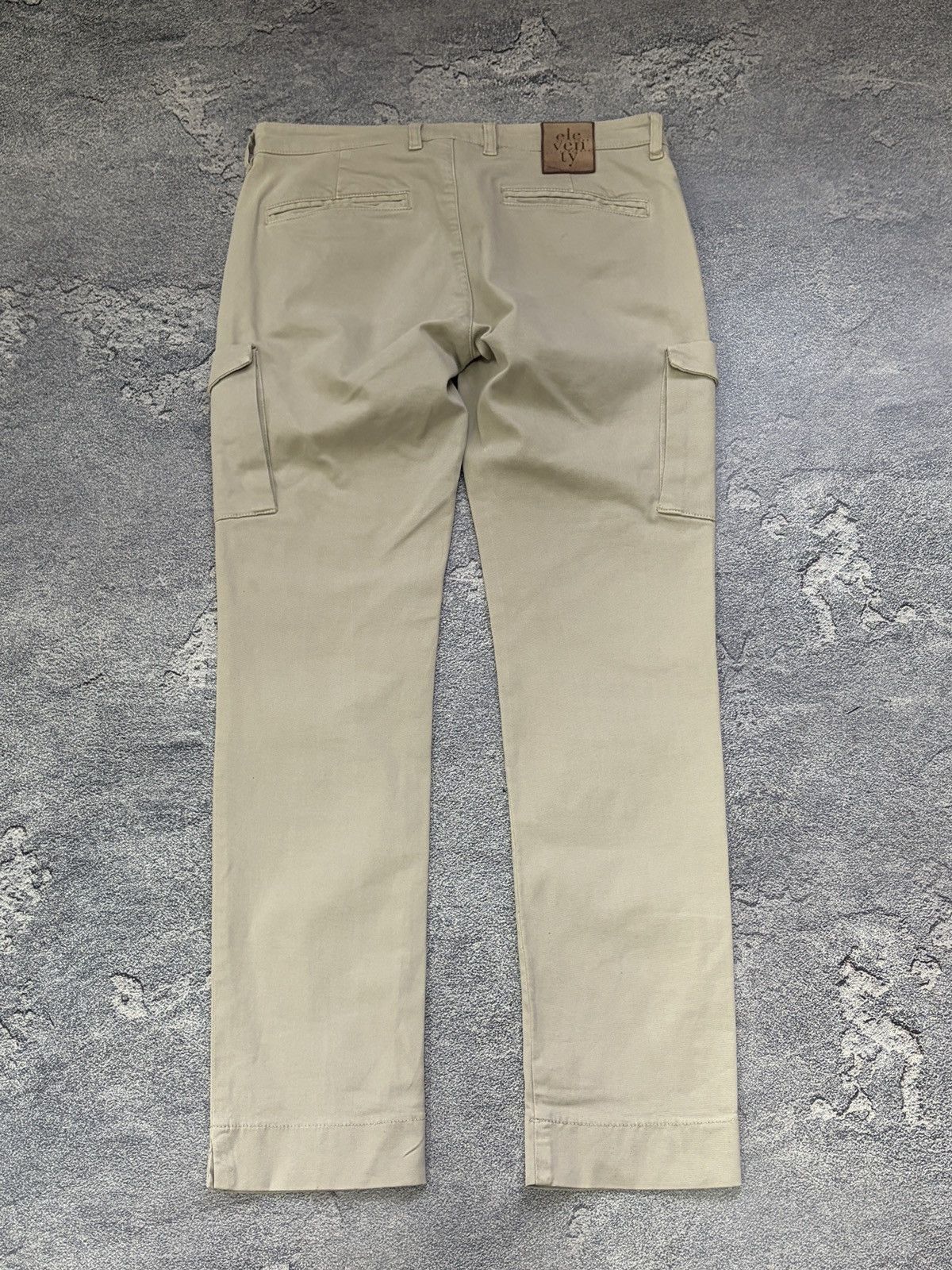 Eleventy Vtg Eleventy Milano Italy Cargo Pants Beige Khaki Trousers Size 27" / US 4 / IT 40 - 2 Thumbnail