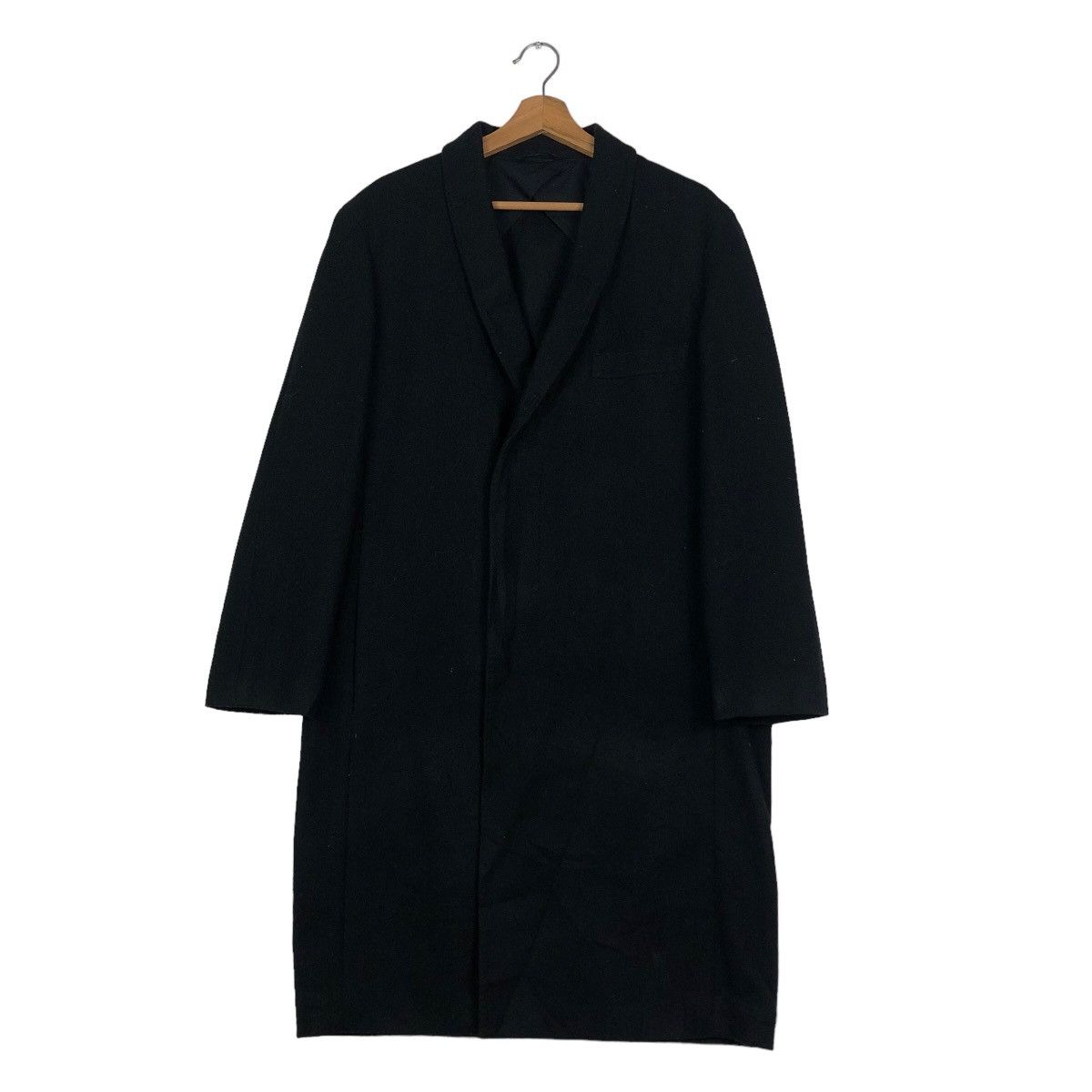 Lemaire 🔥Rich Black Long Fly Jacket Double Breast Uniqlo Lemaire Size US S / EU 44-46 / 1 - 1 Thumbnail