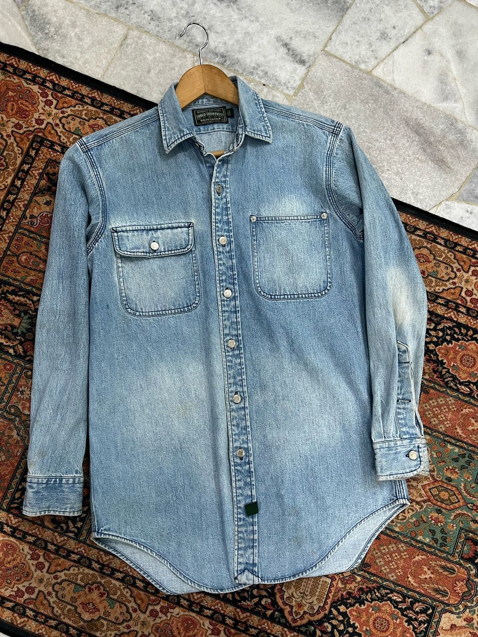 Polo Ralph Lauren × RRL Ralph Lauren Vintage Polo Country Ralph Lauren Denim Shirt Size US S / EU 44-46 / 1 - 1 Thumbnail