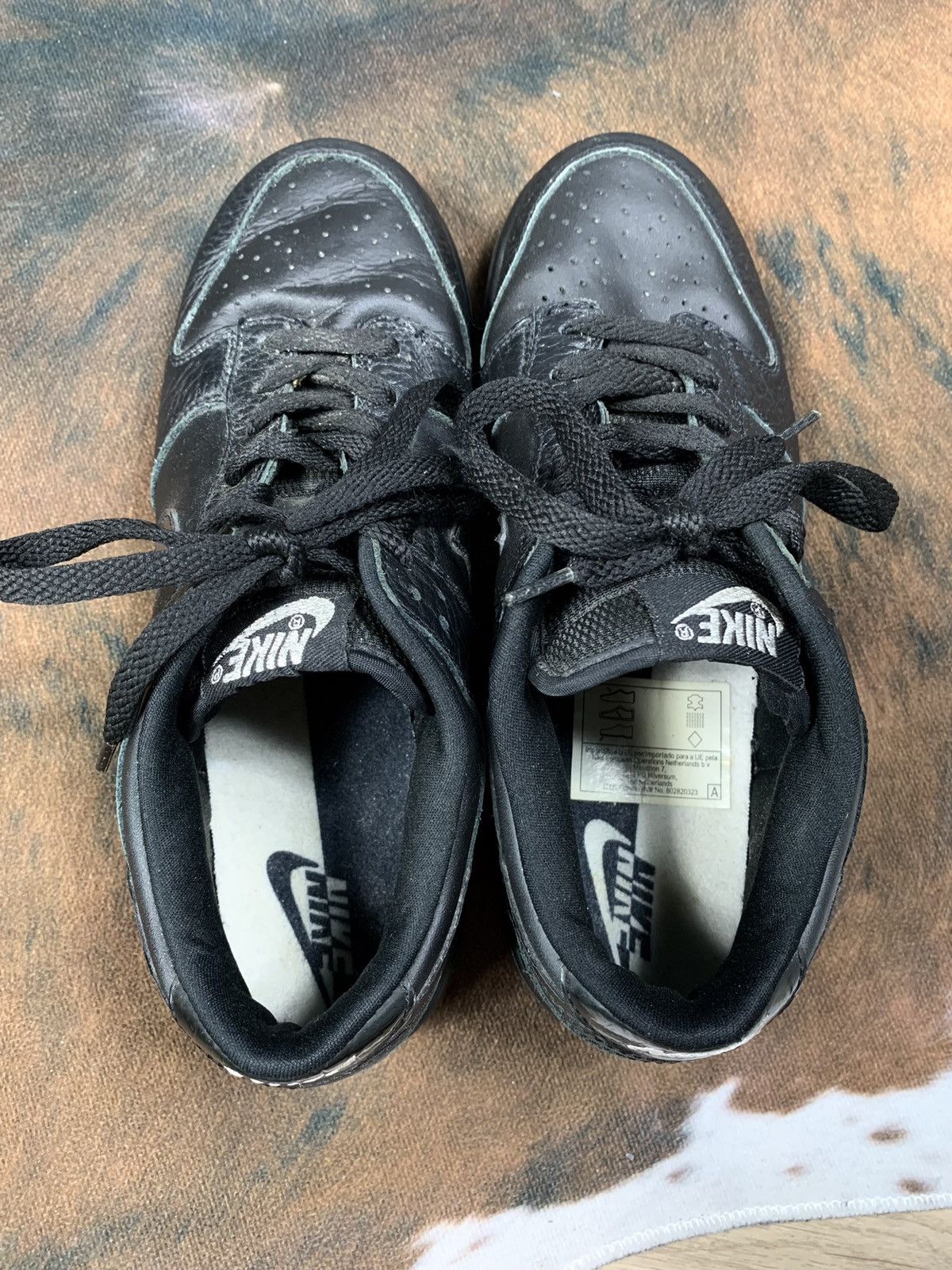 Nike × Vintage Vintage Rare 2004 Nike Dunk Low Black 00s y2k Size US 5.5 / IT 35.5 - 4 Thumbnail