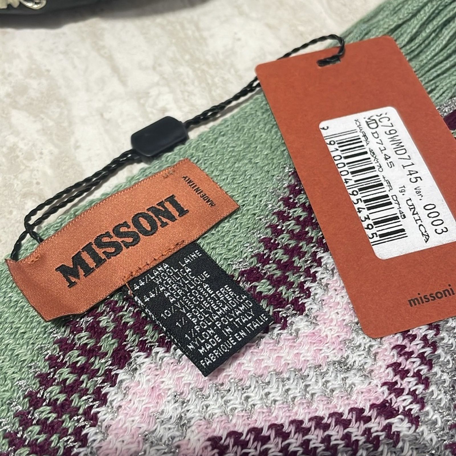 Missoni NWT MISSONI Wool Blend Oversized Scarf Size ONE SIZE - 7 Thumbnail