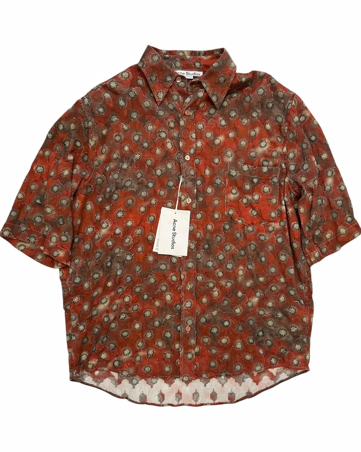 Acne Studios 2023 Printed Safari Button Up Oversized Shirt Size US S / EU 44-46 / 1 - 2 Thumbnail