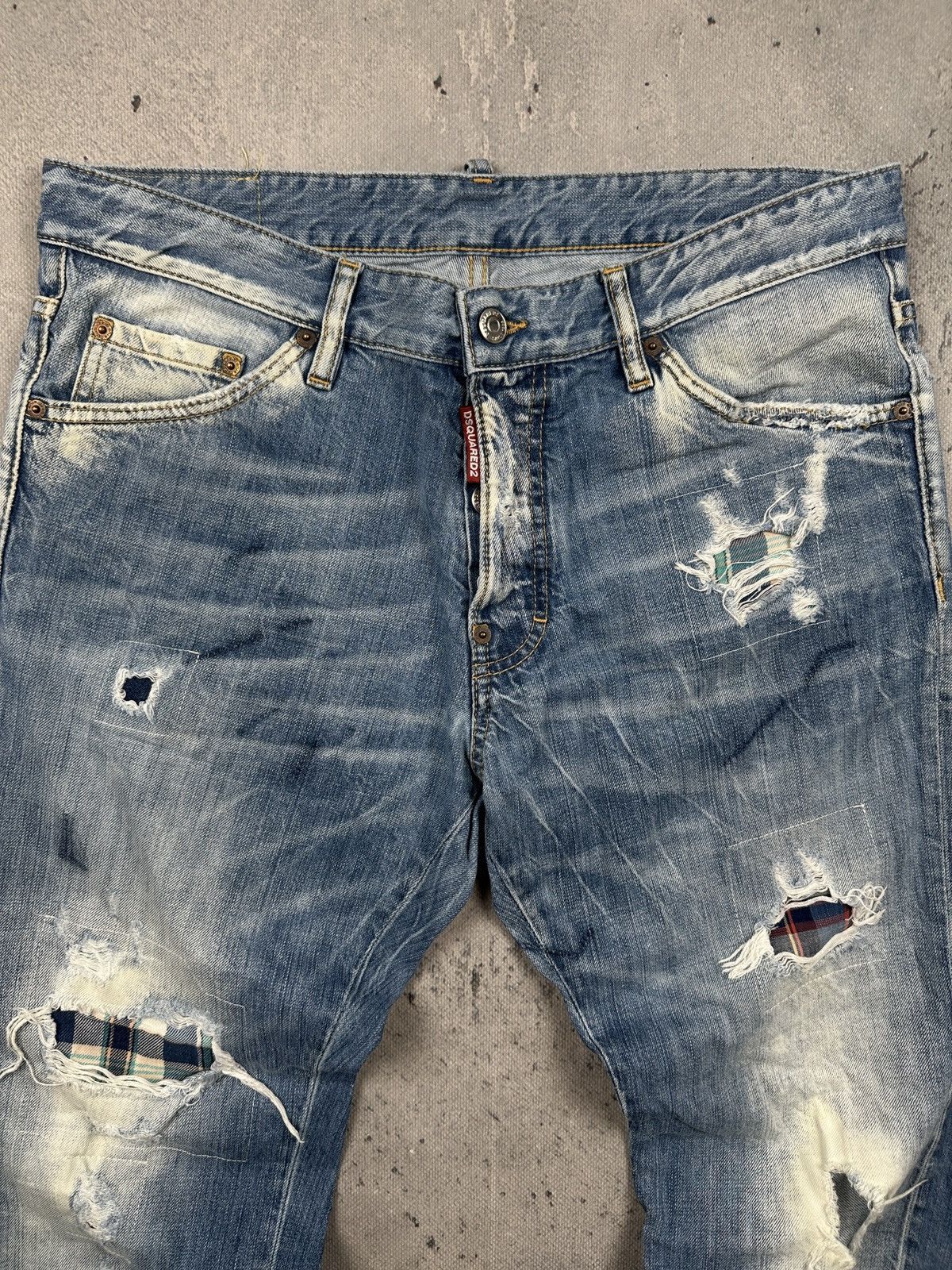 Dsquared2 Dsquared2 Cool Guy Distressed Plaid Patch Jeans Archive Y2K Size US 34 / EU 50 - 5 Thumbnail