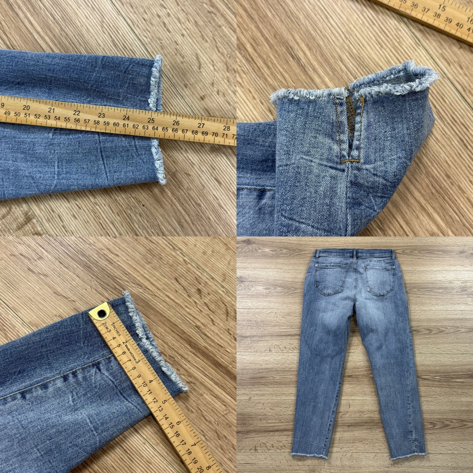 Vintage VINTAGE Kensie Jeans Effortless Skinny Crop Jeans 29 Blue Distressed Womens Size 29" - 8 Thumbnail