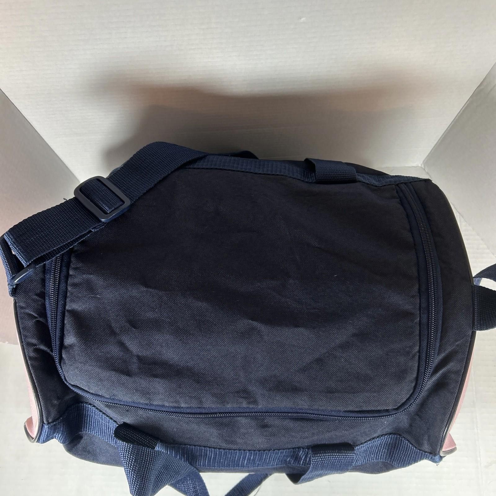 Adidas ADIDAS Defender Duffel Bag Blue Pink Fonts Gym Travel Size ONE SIZE - 6 Thumbnail