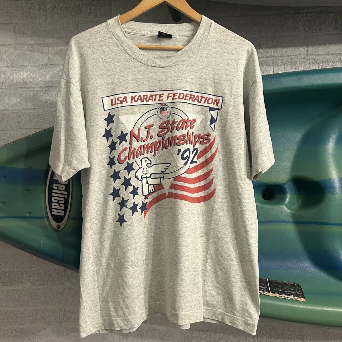 Vintage 1992 USA Karate Federation NJ State Championships T-shirt Size US XL / EU 56 / 4 - 1 Thumbnail