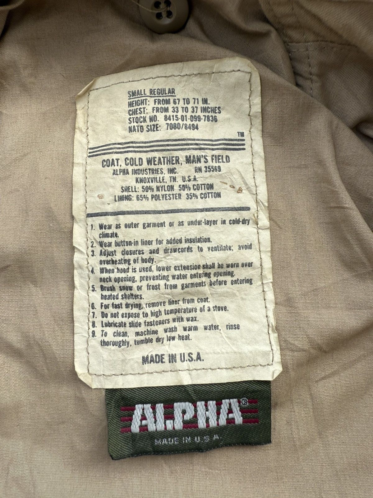 Alpha Industries Vintage 80's Alpha Industries M65 Field Jacket Size US XL / EU 56 / 4 - 17 Thumbnail
