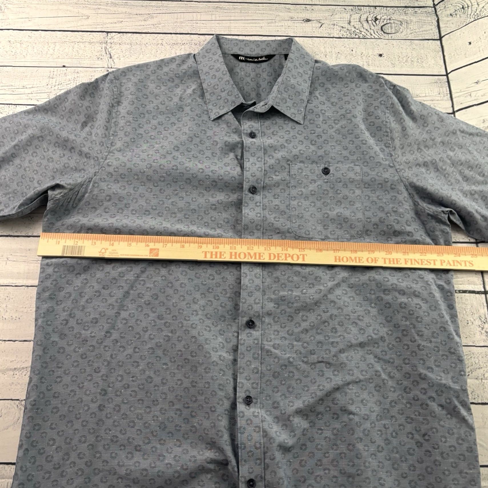 TravisMathew Travis Mathew Lightweight Short Sleeve Button Front Shirt Men's XL Blue Size US XL / EU 56 / 4 - 4 Thumbnail
