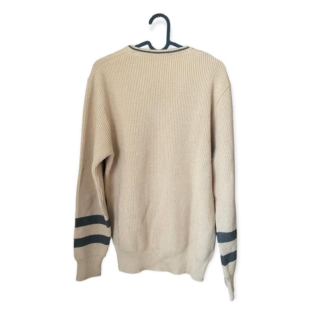 Other Vintage cream and brown knit sweater Size US L / EU 52-54 / 3 - 2 Thumbnail
