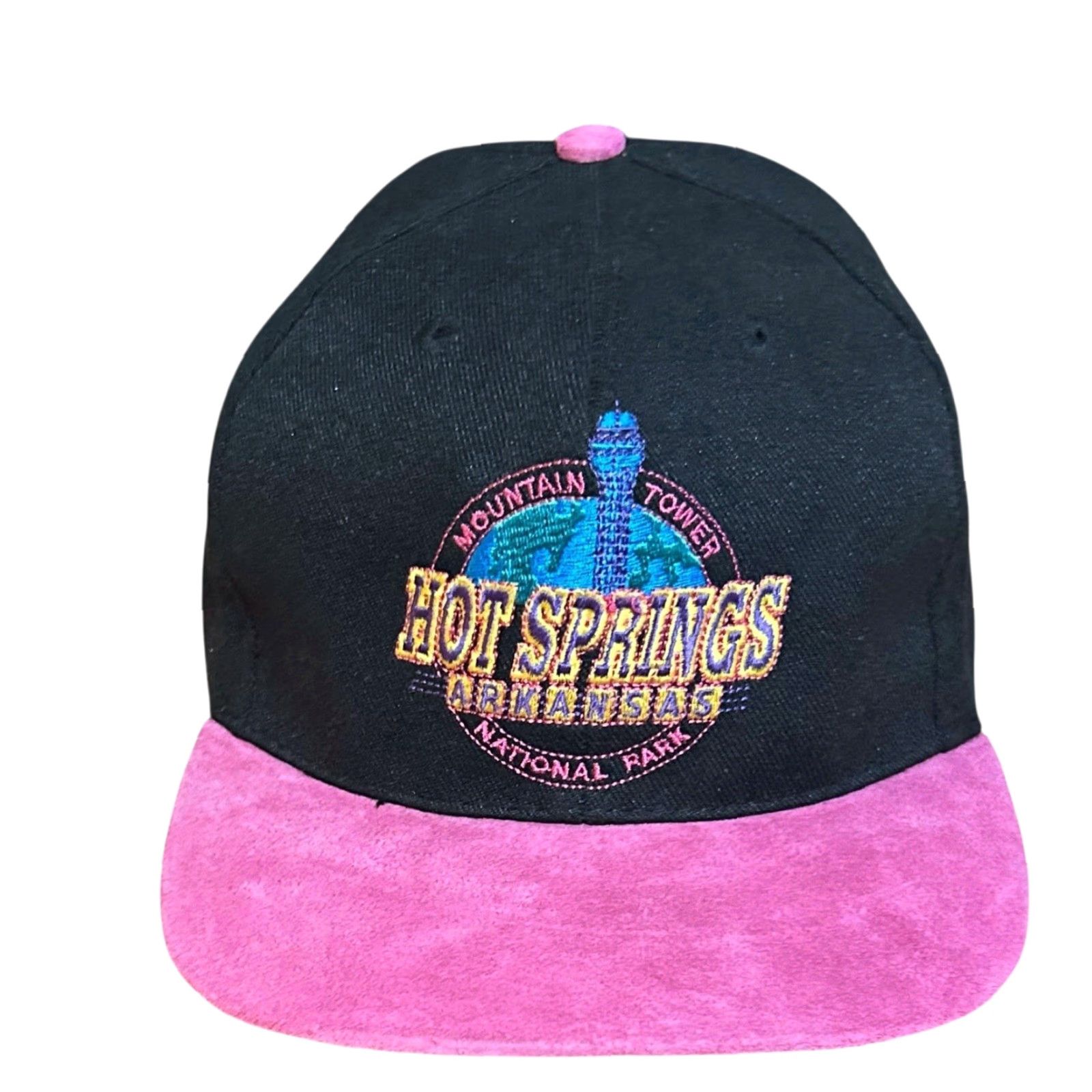 Vintage VINTAGE National Mountain Tower Hat Men Black Pink Y2K Adjustable Canvas Trucker Hat Size US M / EU 48-50 / 2 - 2 Thumbnail