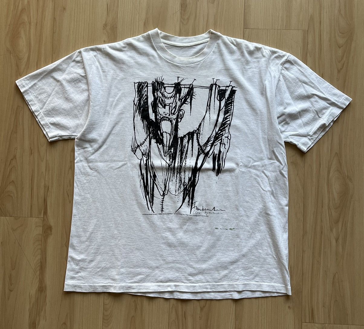 Vintage vintage 90s clive barker frankenstein t shirt Size US XL / EU 56 / 4 - 1 Thumbnail