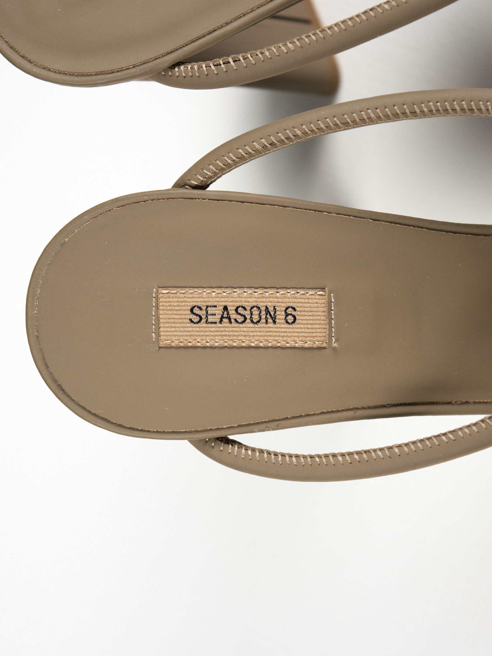 Yeezy YEEZY Season 6 Cobblestone Rubberized Leather Sandals Size US 8 / IT 38 - 7 Thumbnail