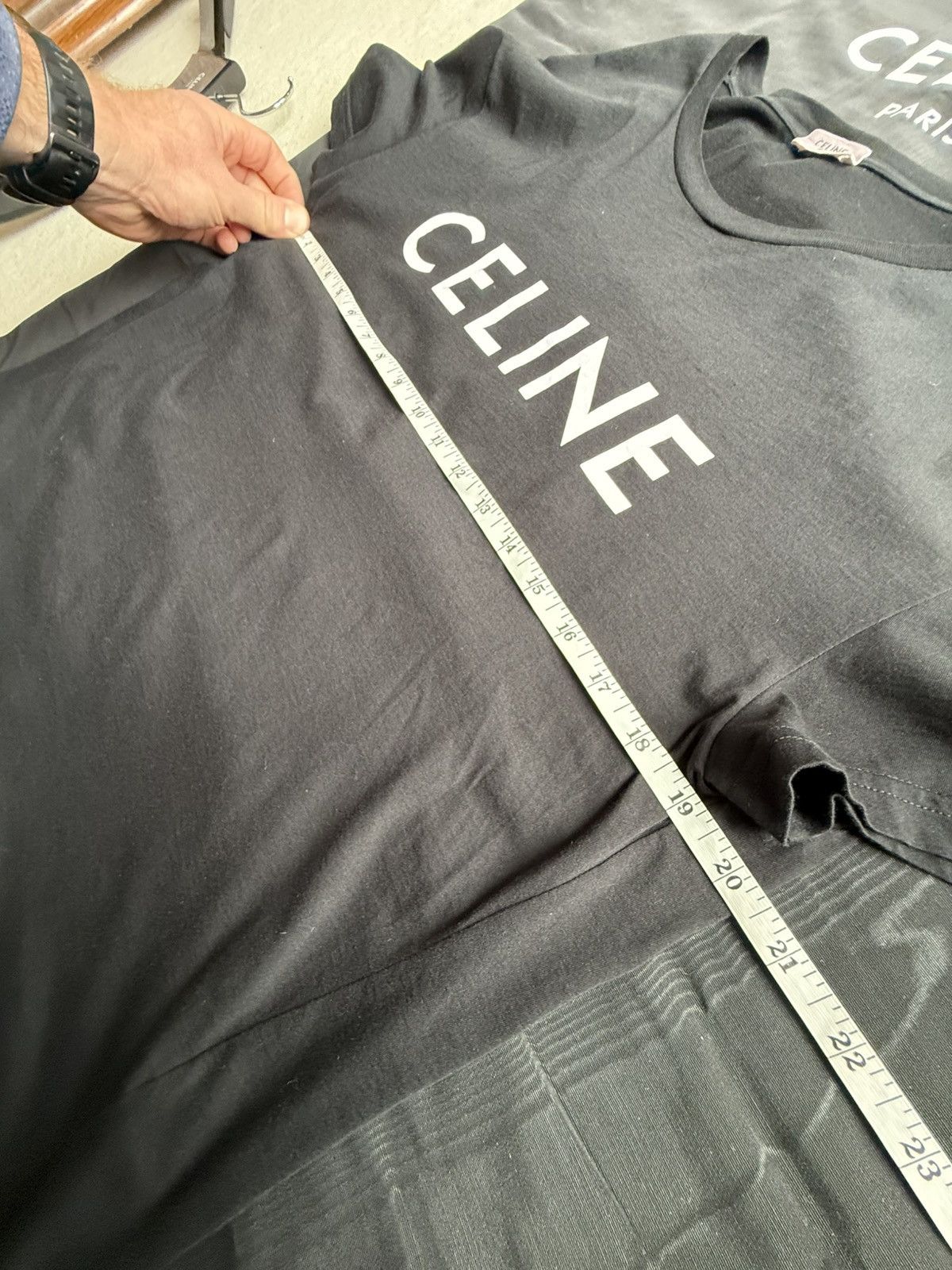 Celine Celine black white logo Hedi Slimane t shirt grail Size US M / EU 48-50 / 2 - 3 Thumbnail