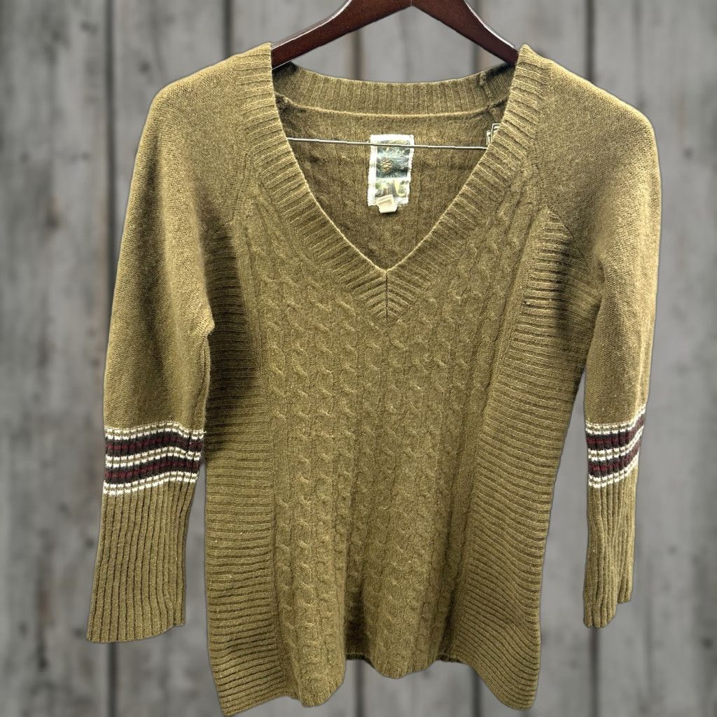 Anthropologie Anthropologie Burning Torch Sweater Women's Large Recycled Cashmere Brown Knit Pullover Bohemian Fall Winter 2010s Womens Size L / US 10 / IT 46 - 1 Thumbnail