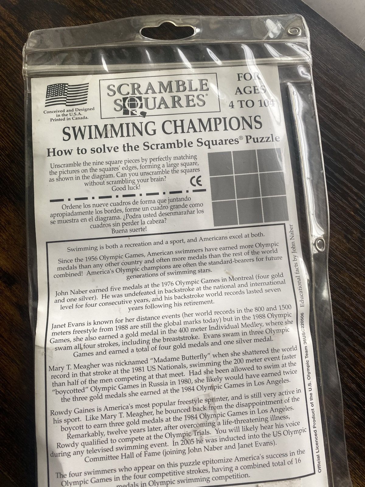 USA Olympics Vintage USA Olympics Swimming Puzzle Game Size ONE SIZE - 5 Thumbnail