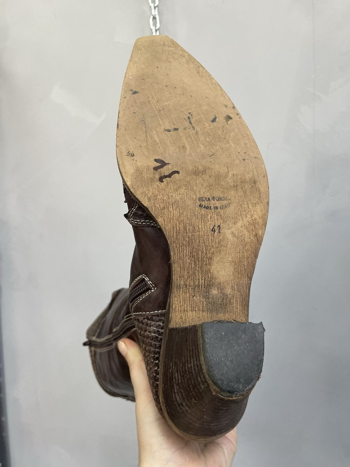 Western Rise Guidi style brown cowboy boots python pattern western style Size US 8 / EU 41 - 12 Thumbnail