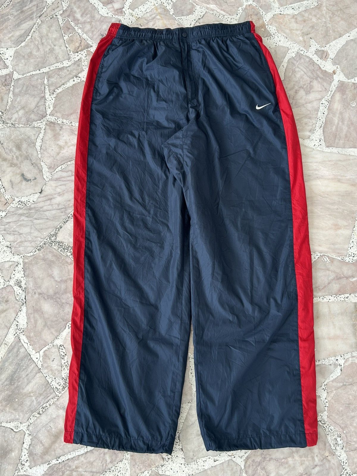 Nike Vintage Polyester Blue Red Sweat Pants