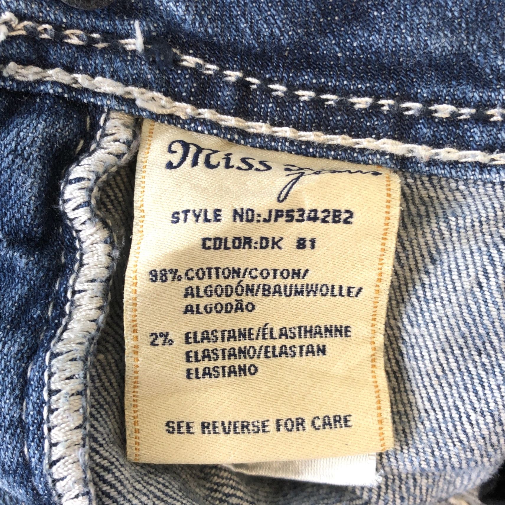 Miss Me Miss Me Jeans Womens Bootcut Denim 28 Medium Wash Pockets 5-Pocket Regular Rise 7.5in Inseam 28in Blue Size 28" / US 6 / IT 42 - 6 Thumbnail