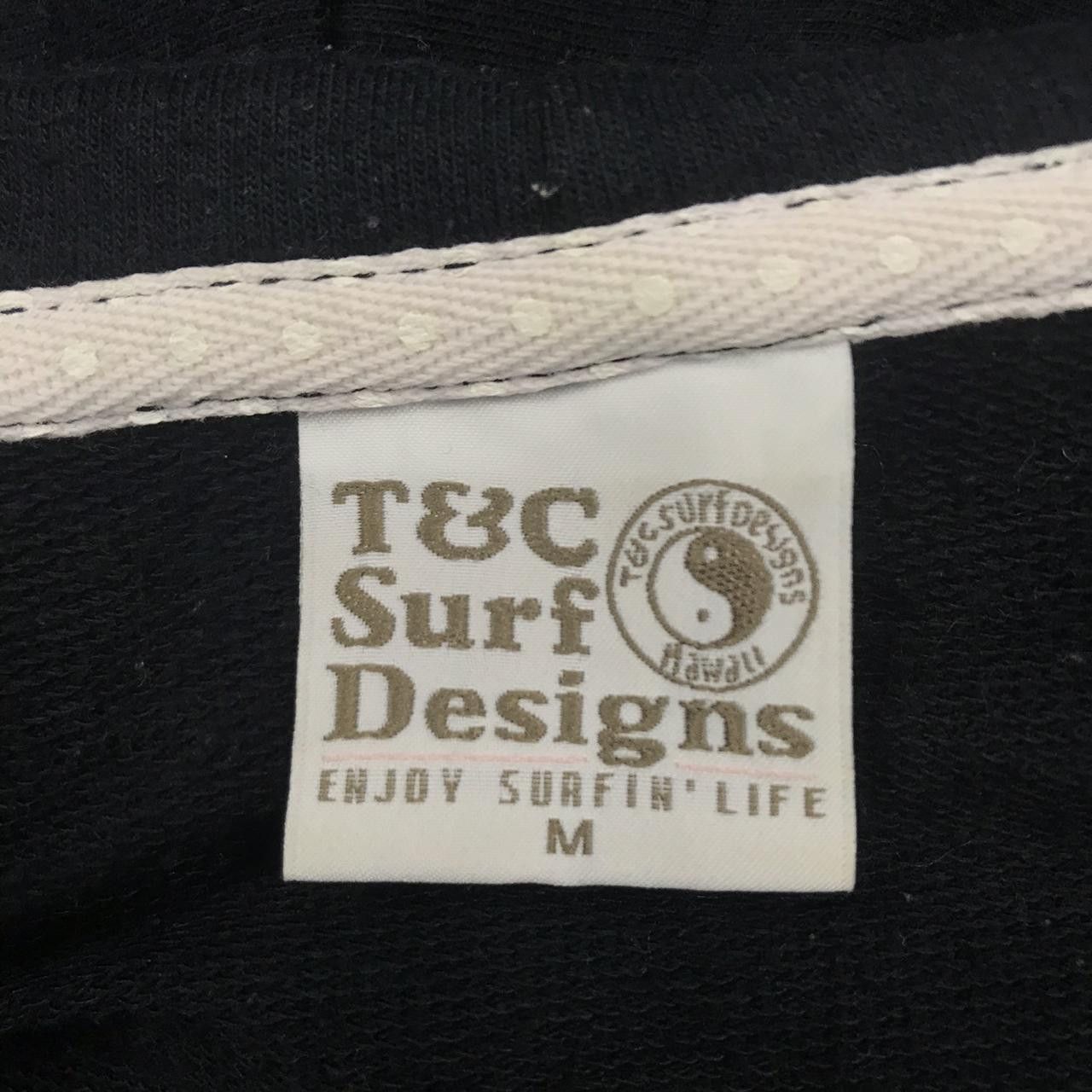 Vintage Vtg T&C Surf Designs Hoodie Sweater Spell Out Haleiwa Ehukai Size M / US 6-8 / IT 42-44 - 4 Thumbnail